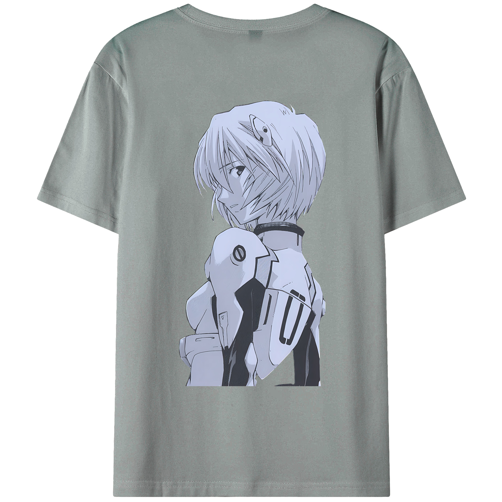 （画像用） EVA 新世紀エヴァンゲリオン 綿100％ メンズ半袖Tシャツ（バックプリント） 通気性